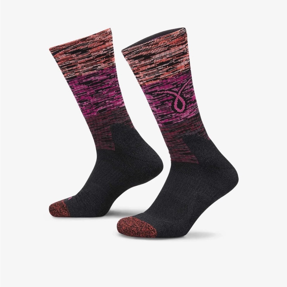 Nike Elite Basketball KAY YOW Crew Multi Color Dri-Fit Socks W10-13 M8-12 NWT